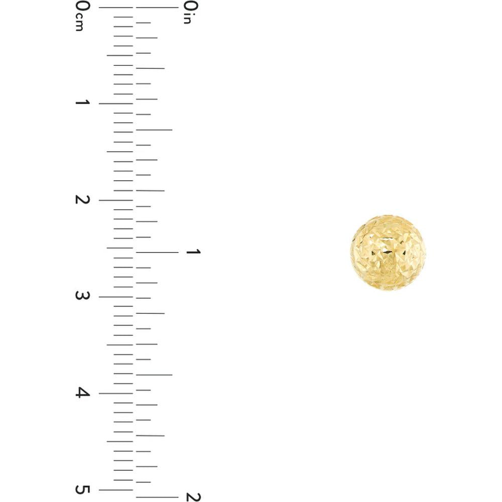 Olas d'Oro - 14K Yellow Gold 8mm Textured Ball Stud Earrings