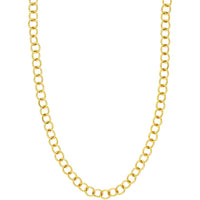 Olas d'Oro - 14K Yellow Gold 9.30mm Hollow Rounded Wire Link Chain Necklace - 18 Inches, 14.84g