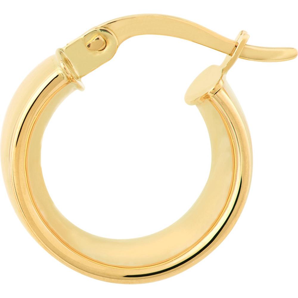 Olas d'Oro - 14K Yellow Gold 9.8mm Round Hoop Polished Earrings - 2.50 Grams