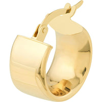 Olas d'Oro - 14K Yellow Gold 9.8mm Round Hoop Polished Earrings - 2.50 Grams