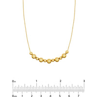 Olas d'Oro - 14K Yellow Gold Adjustable Alternating Bead Necklace - 4.77 Grams Total Weight