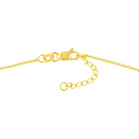 Olas d'Oro - 14K Yellow Gold Adjustable Anklet with Virgin Mary and Cross - 2.73 Grams