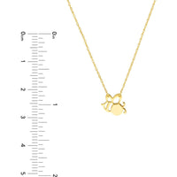 Olas d'Oro - 14K Yellow Gold Adjustable Bee Pendant Necklace for Women