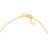 Olas d'Oro - 14K Yellow Gold Adjustable Bracelet with Bezel Set Diamonds - 0.12 Carat Total Diamond Weight