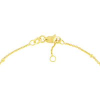 Olas d'Oro - 14K Yellow Gold Adjustable Bracelet with Diamond Star Bezel Stations - 0.12 Carat Total Diamond Weight