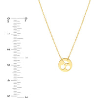 Olas d'Oro - 14K Yellow Gold Adjustable Cherry Cutout Mini Disk Necklace