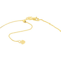 Olas d'Oro - 14K Yellow Gold Adjustable CZ Bezels Saturn Chain Choker Necklace