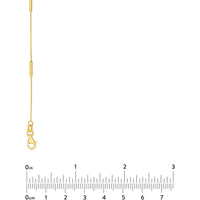 Olas d'Oro - 14K Yellow Gold Adjustable Dainty Bar Station Necklace 18"