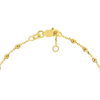 Olas d'Oro - 14K Yellow Gold Adjustable Diamond Cut Beaded Bracelet - 1.74 Grams Total Weight