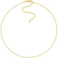 Olas d'Oro - 14K Yellow Gold Adjustable Diamond-Cut Cable Choker Necklace - 1.77 Grams