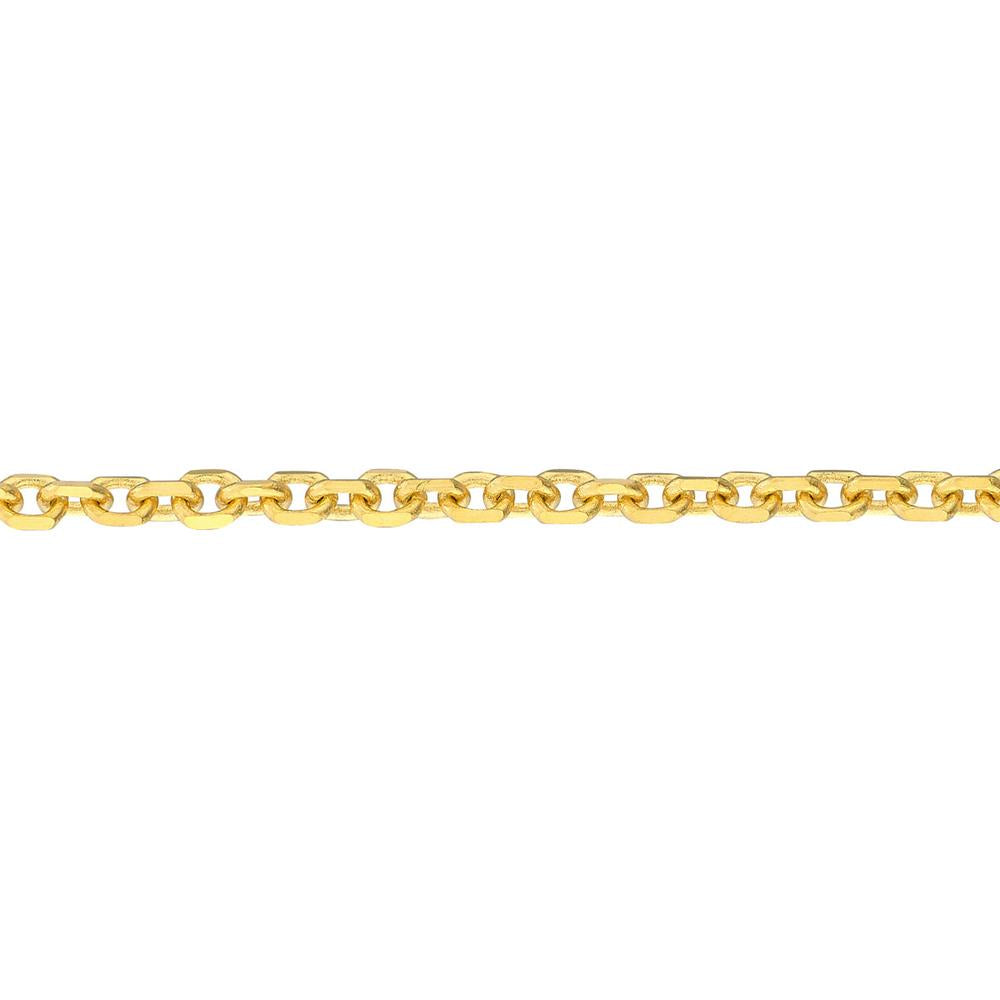 Olas d'Oro - 14K Yellow Gold Adjustable Diamond-Cut Cable Choker Necklace - 1.77 Grams