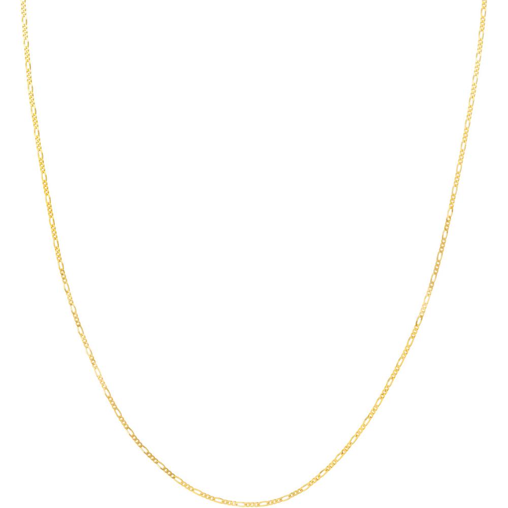Olas d'Oro - 14K Yellow Gold Adjustable Figaro Chain Necklace for Children 1.28mm, 13-15 inches