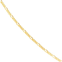 Olas d'Oro - 14K Yellow Gold Adjustable Figaro Chain Necklace for Children 1.28mm, 13-15 inches