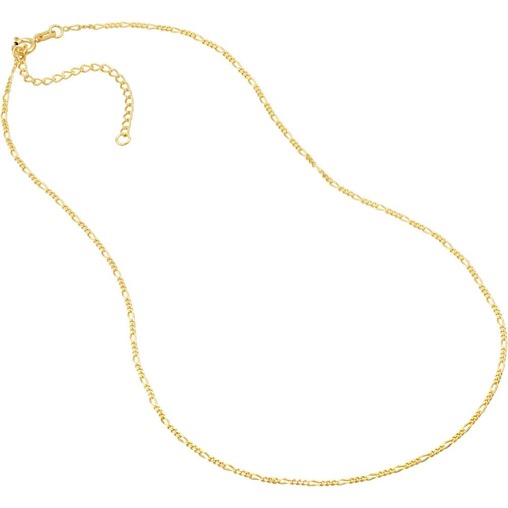 Olas d'Oro - 14K Yellow Gold Adjustable Figaro Chain Necklace for Children 1.28mm, 13-15 inches