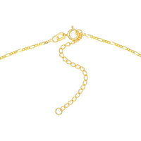 Olas d'Oro - 14K Yellow Gold Adjustable Figaro Chain Necklace for Children 1.28mm, 13-15 inches
