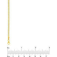 Olas d'Oro - 14K Yellow Gold Adjustable Flat Mariner Chain Anklet - 9-10 Inches, 1.93 Grams