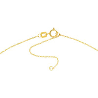 Olas d'Oro - 14K Yellow Gold Adjustable Hamsa Pendant Necklace - 1.00 Grams