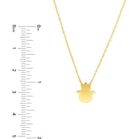 Olas d'Oro - 14K Yellow Gold Adjustable Hamsa Pendant Necklace - 1.00 Grams
