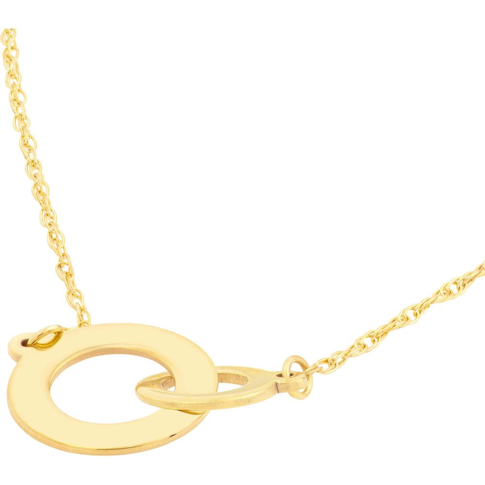 Olas d'Oro - 14K Yellow Gold Adjustable Interlocked Circles Pendant Necklace