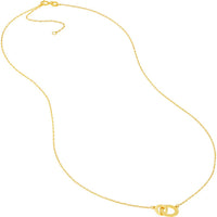Olas d'Oro - 14K Yellow Gold Adjustable Interlocked Circles Pendant Necklace