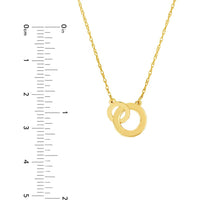 Olas d'Oro - 14K Yellow Gold Adjustable Interlocked Circles Pendant Necklace