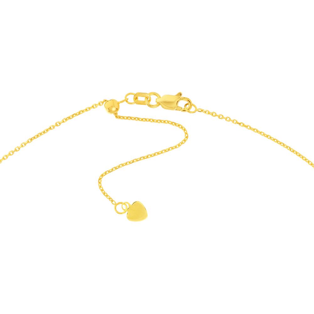 Olas d'Oro - 14K Yellow Gold Adjustable Mini Bar Engravable Choker Necklace