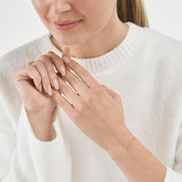 Olas d'Oro - 14K Yellow Gold Adjustable Mini Cross Stations Bracelet - 1.15 Grams Total Weight