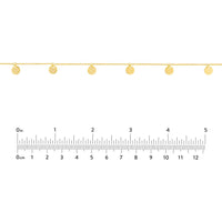 Olas d'Oro - 14K Yellow Gold Adjustable Mini Disc Dangle Choker Necklace