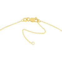 Olas d'Oro - 14K Yellow Gold Adjustable Necklace with Diamond Bezels and Bars - 0.06 Carat Total Diamond Weight