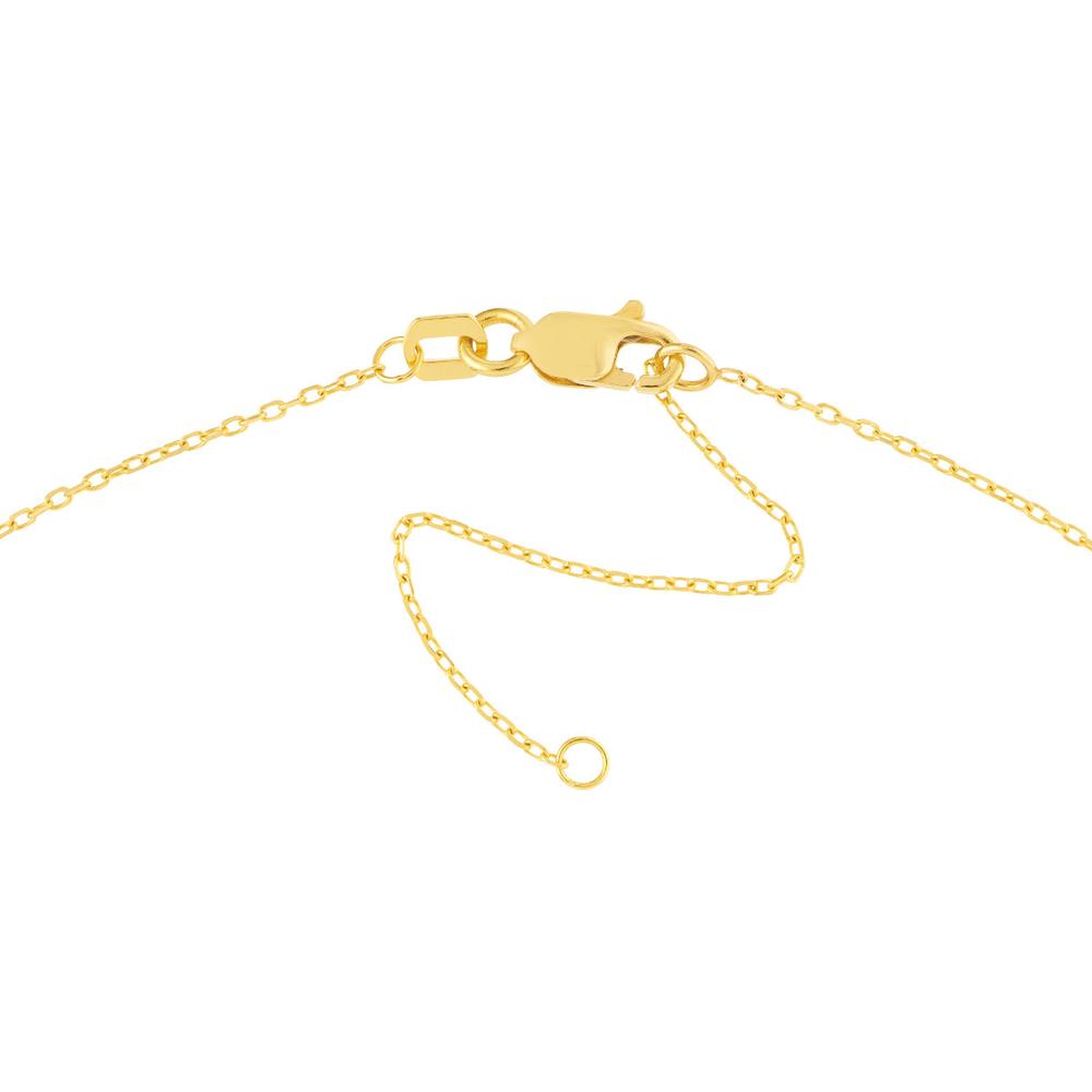 Olas d'Oro - 14K Yellow Gold Adjustable Necklace with Diamond Bezels and Bars - 0.06 Carat Total Diamond Weight