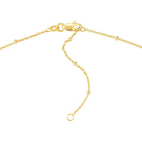 Olas d'Oro - 14K Yellow Gold Adjustable Necklace with Diamond Star Bezels - 0.27 Carat Total Diamond Weight