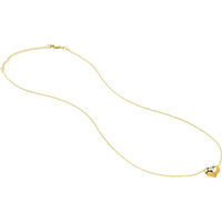 Olas d'Oro - 14K Yellow Gold Adjustable Puffy Heart Necklace - 2.03 Grams