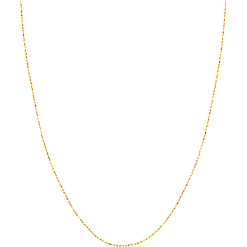 Olas d'Oro - 14K Yellow Gold Adjustable Rope Chain Necklace with Silicone Slider - 22" - 3.25 Grams