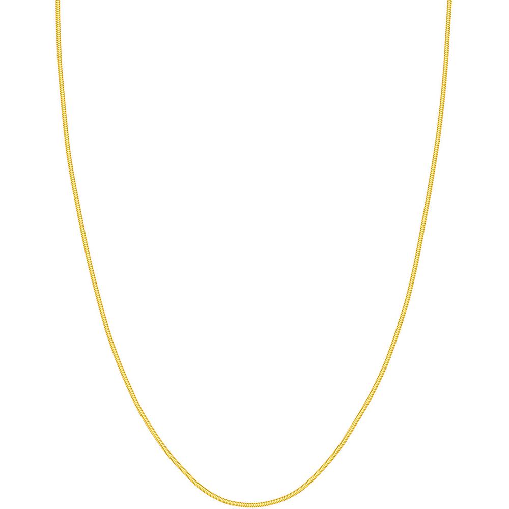 Olas d'Oro - 14K Yellow Gold Adjustable Snake Chain Necklace with Slider - 22" Length