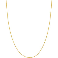 Olas d'Oro - 14K Yellow Gold Adjustable Sparkle Chain Necklace with Silicone Slider 22" Length, 2.94 Grams