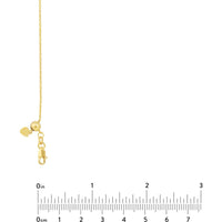 Olas d'Oro - 14K Yellow Gold Adjustable Sparkle Chain Necklace with Silicone Slider 22" Length, 2.94 Grams