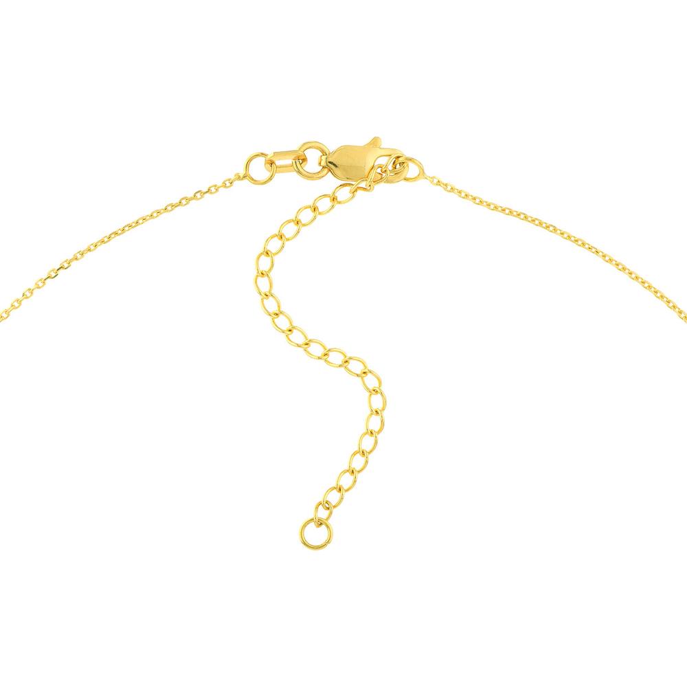 Olas d'Oro - 14K Yellow Gold Adjustable Y-Necklace with Two Bezel-Set Diamonds - 0.06 Carat Total Diamond Weight