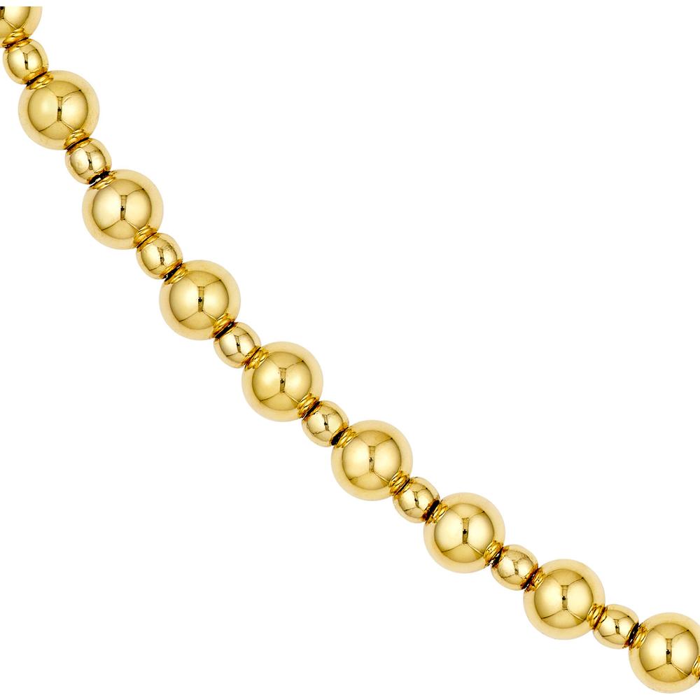 Olas d'Oro - 14K Yellow Gold Alternating Bead Station Necklace - 6.31 Grams