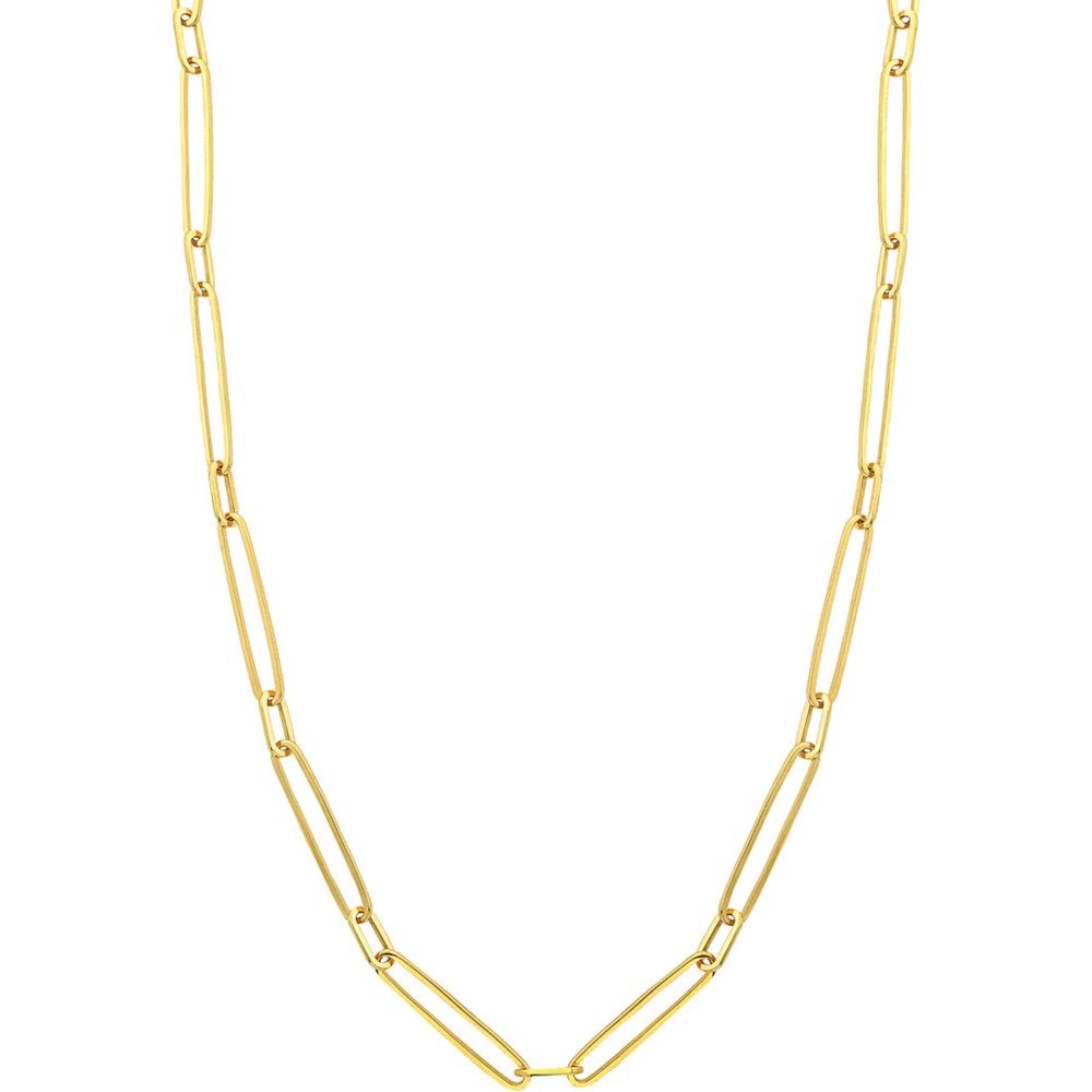 Olas d'Oro - 14K Yellow Gold Alternating Length Long Link Chain Necklace - 21.51 Grams