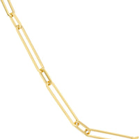 Olas d'Oro - 14K Yellow Gold Alternating Length Long Link Chain Necklace - 21.51 Grams