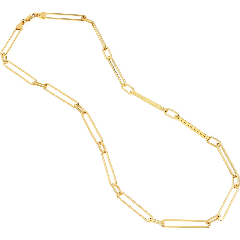 Olas d'Oro - 14K Yellow Gold Alternating Length Long Link Chain Necklace - 21.51 Grams
