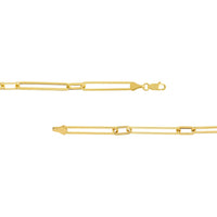 Olas d'Oro - 14K Yellow Gold Alternating Length Long Link Chain Necklace - 21.51 Grams