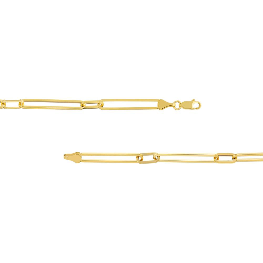 Olas d'Oro - 14K Yellow Gold Alternating Length Long Link Chain Necklace - 21.51 Grams