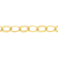 Olas d'Oro - 14K Yellow Gold Alternating Single/Double Link Bracelet - 8.25mm, 4.10 Grams