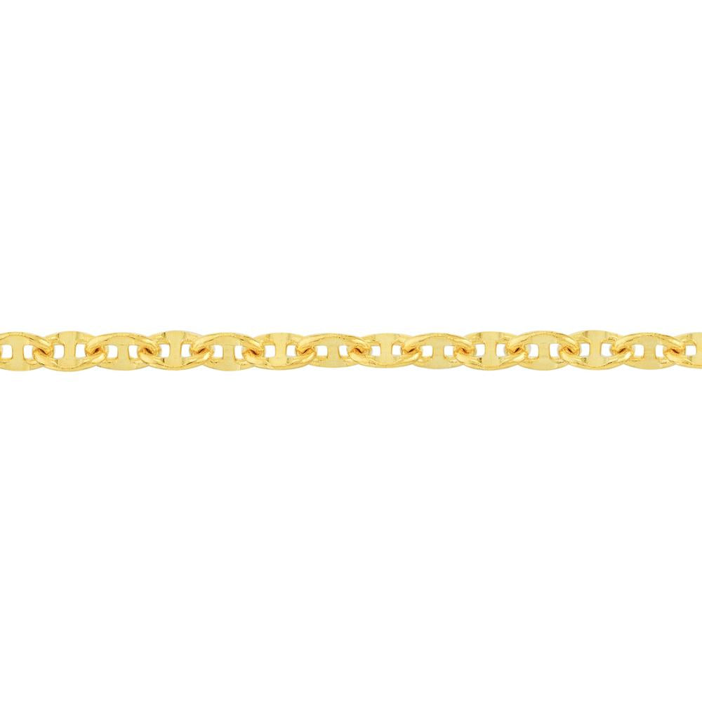 Olas d'Oro - 14K Yellow Gold Anchor Chain Anklet - 10 Inches, 3.11 Grams Weight