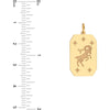 Olas d'Oro - 14K Yellow Gold Aries Engraved Zodiac Pendant with Star Detailing - 1.68 Grams