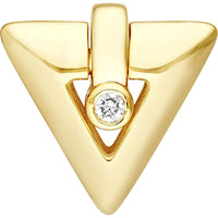 Olas d'Oro - 14K Yellow Gold Arrow Dangle Earrings with 0.13 Carat Total Diamond Weight