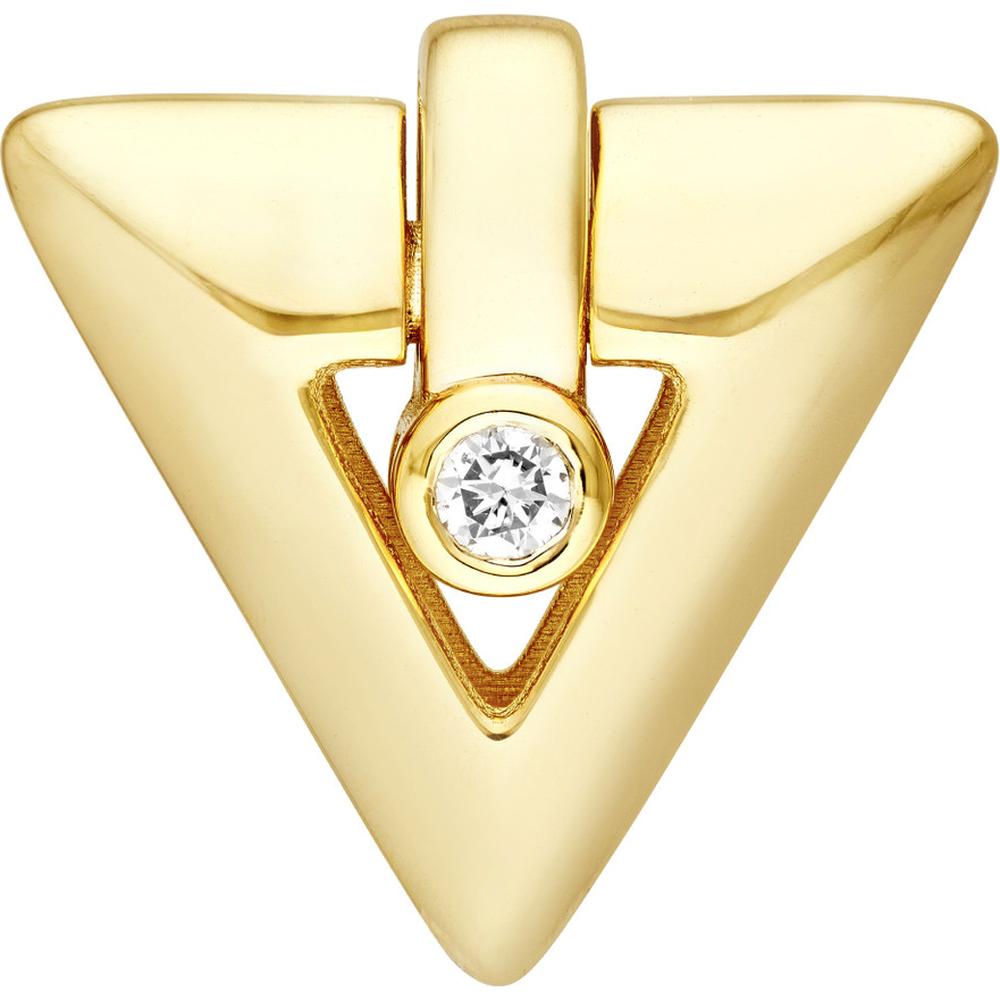 Olas d'Oro - 14K Yellow Gold Arrow Dangle Earrings with 0.13 Carat Total Diamond Weight