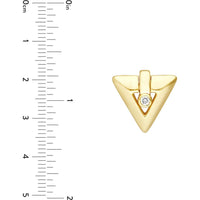 Olas d'Oro - 14K Yellow Gold Arrow Dangle Earrings with 0.13 Carat Total Diamond Weight