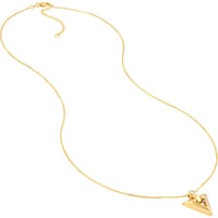 Olas d'Oro - 14K Yellow Gold Arrow Pendant Necklace with Diamond - 0.06 Carat Total Diamond Weight